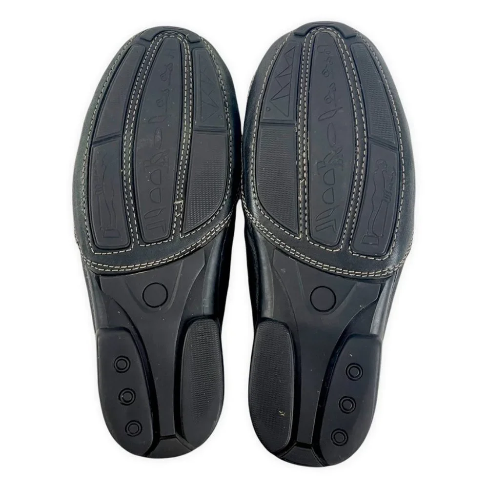 Giorgio Brutini‎ Mens Sz 11 Black Driving Moc Loafer Leather Vtg